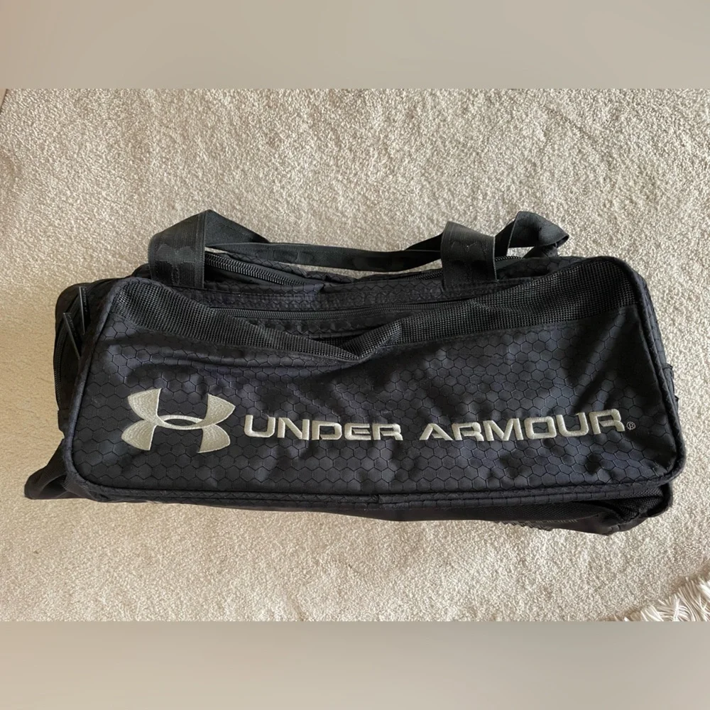 Under Armour Black and Gray Duffel Bag